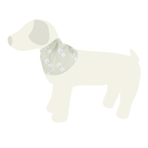 【予約】[ GOPE ] Picture Dog Bandana｜WHITE × IVORY