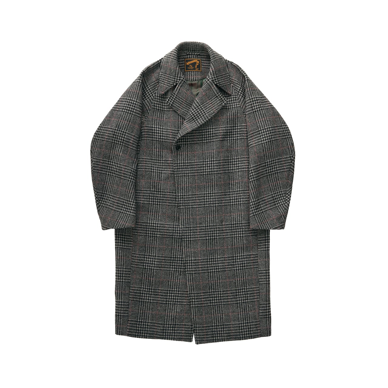 GRENCHECK WOOL HUGE COAT / ウールグレンチェックヒュージコート（GRY