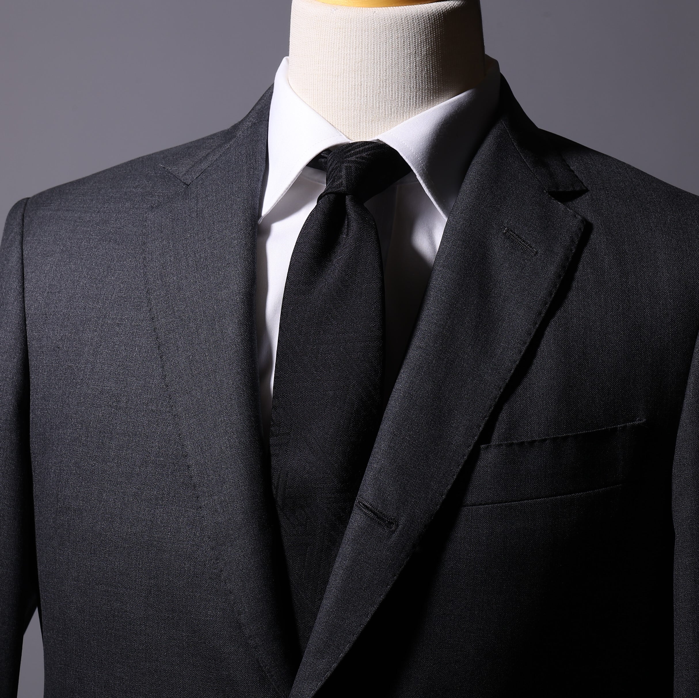 ネクタイ「衿結」葛飾北斎シリーズ 菜籠麻の葉：黒. | OKANO博多きもの