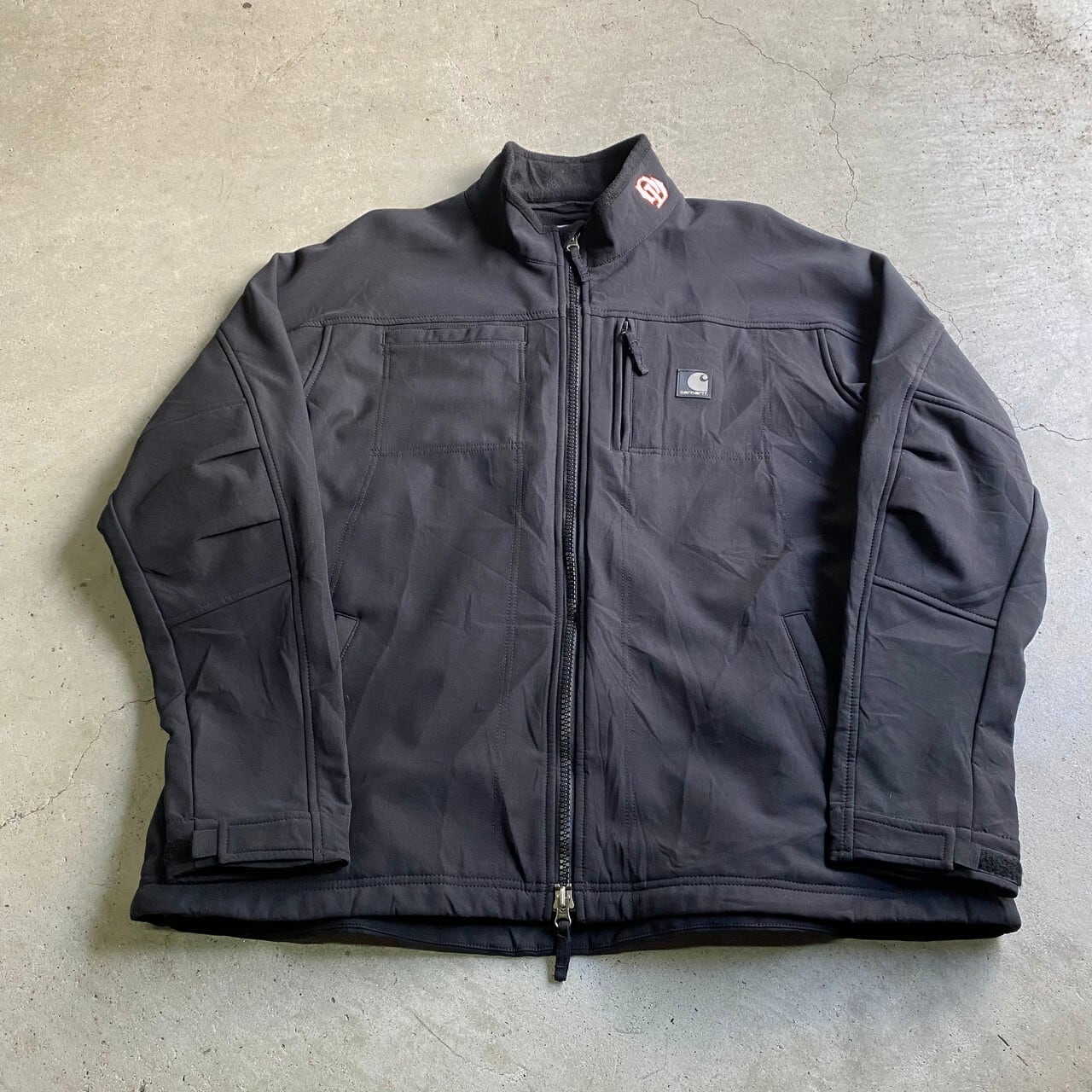 古着 Carhartt ナイロンジャケット ソフトシェル ブラック テック 黒色 
