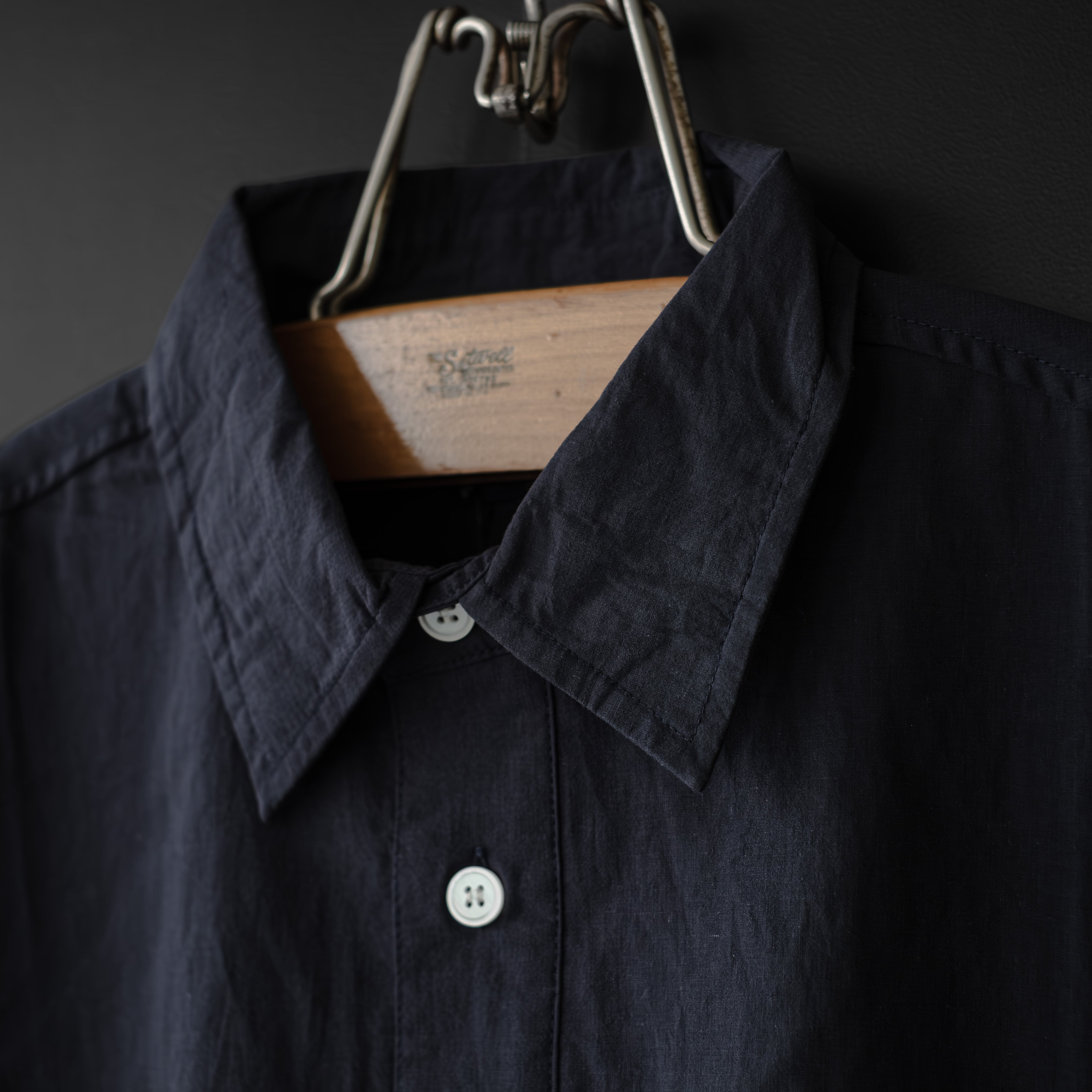 modem design】 gardening s/s shirt (navy) | dros dro