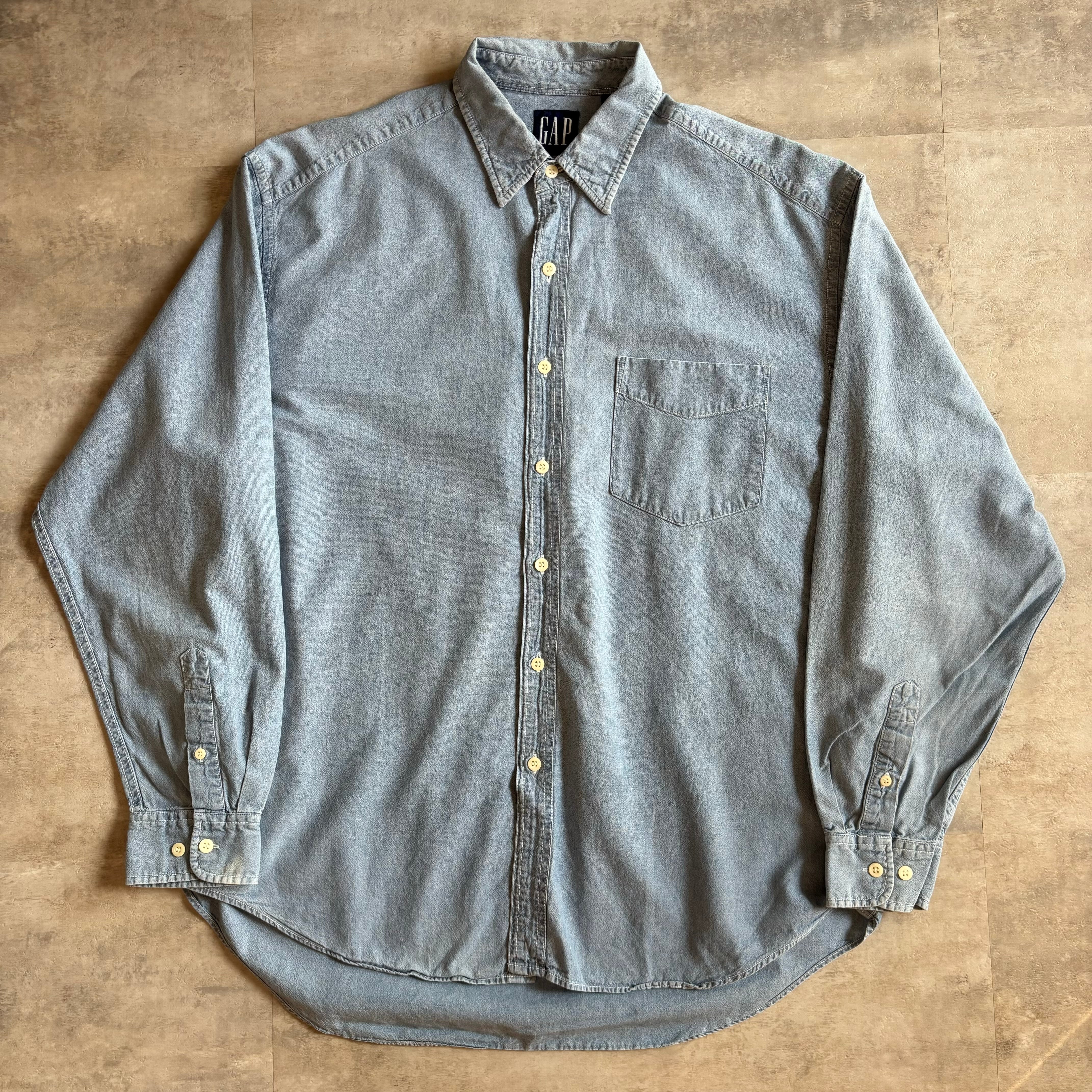 《XL》OLD GAP オールドギャップ 長袖シャツ デニム 90年代 vintage no.4064