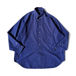 Polo Ralph Lauren　ポロラルフローレン　ボタンダウンシャツ　ドレス　カジュアル　BLAKE ギンガムチェック　ブルー　メンズ　長袖　ビンテージ　VINTAGE