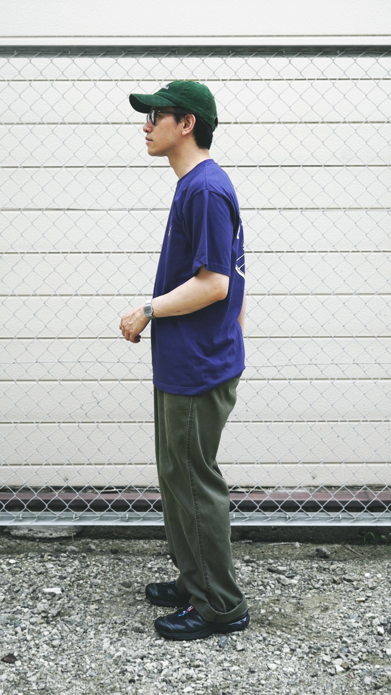 四畳半帝国半袖 Indigo / Yellow