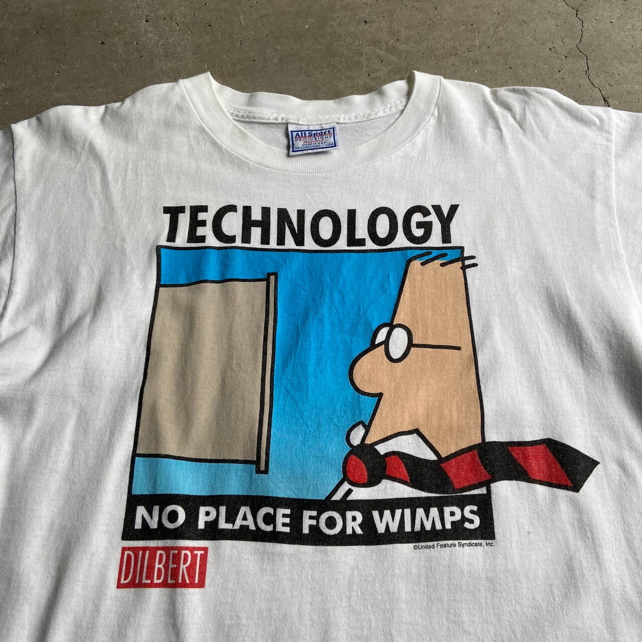 デッドストック！90'sアメリカ製 タグ付き ボタンデザイン プリントTシャツ