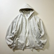 90s PLUMA　ダブルフェイス　裏サーマル　無地　ジップフーディー　パーカー　プルマ　霜降りグレー　XXL 古着