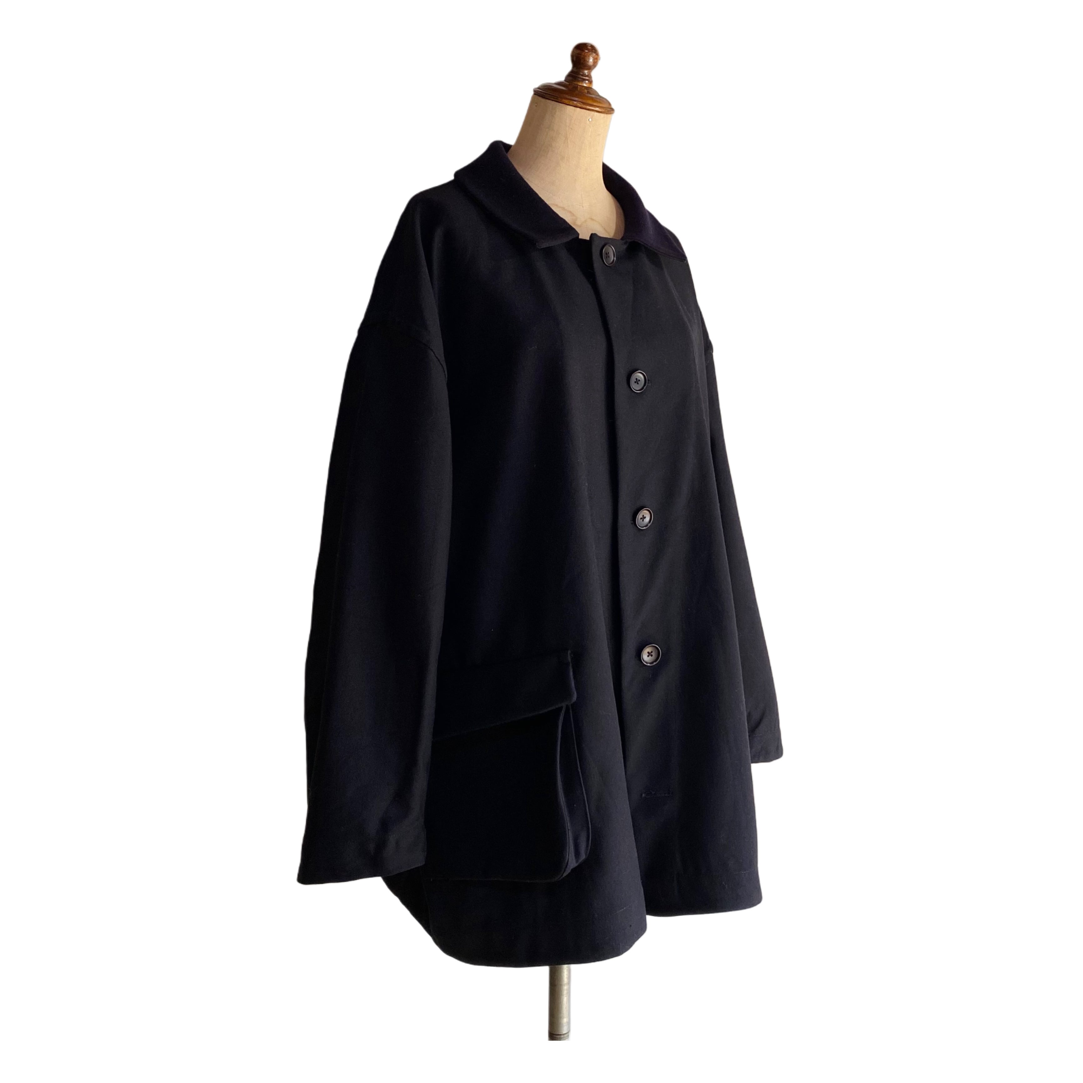 Rebuild wool serge oversized jacket