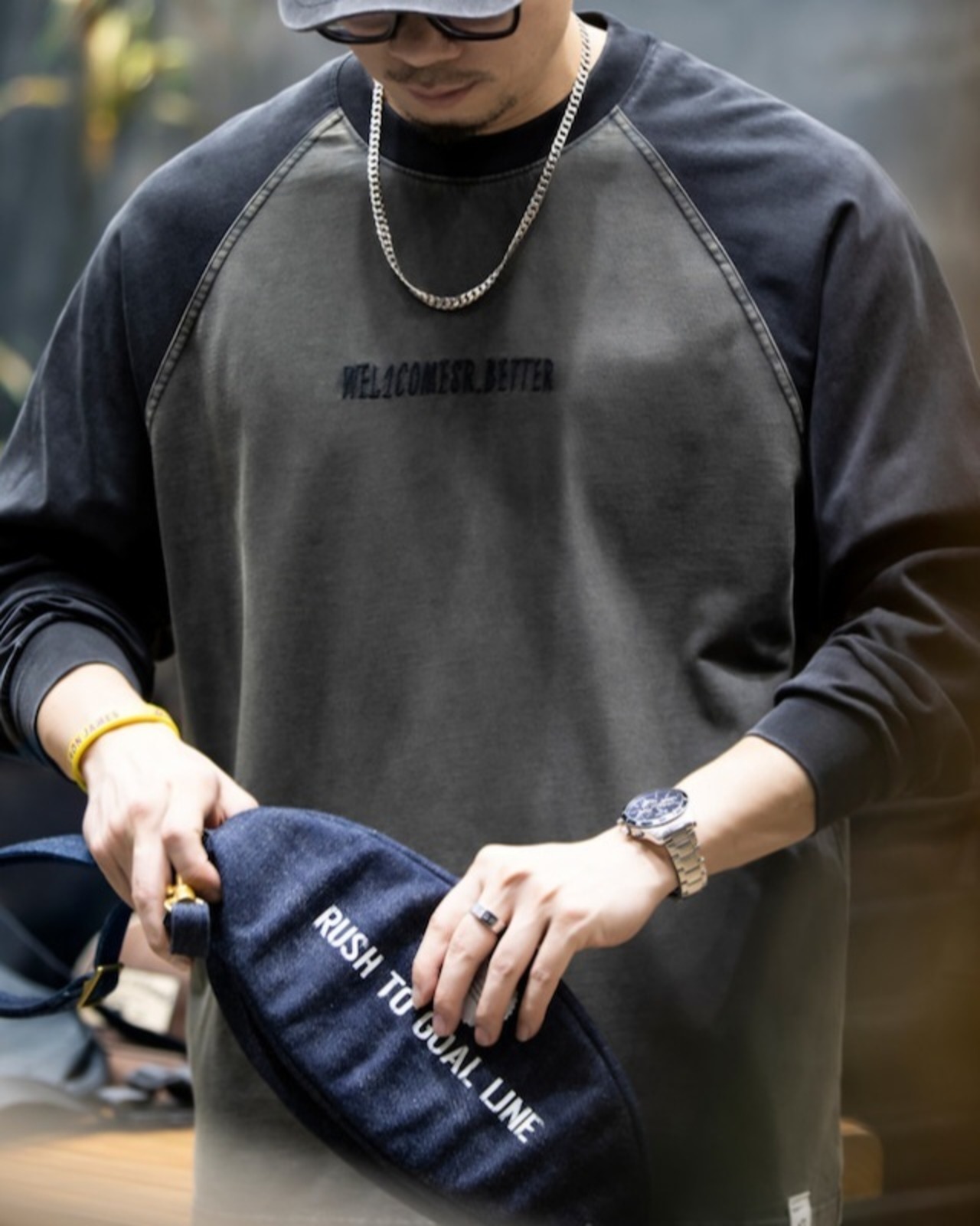 260g Thick Material Loose Long Sleeve T-Shirt  K0203