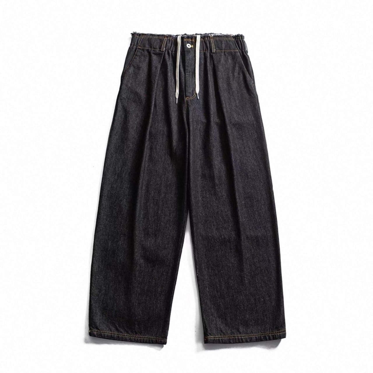 Wide silhouette denim easy pants 1242 - 11
