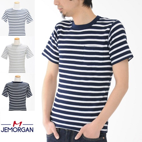 J5089-626 01 S JEMORGAN ジェーイーモーガン Tシャツ 半袖 ボーダー クルーネック サーマル パックT