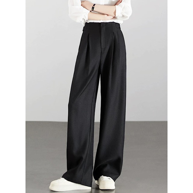ハイウエスト ワイドレッグ ロング パンツ　YH9950