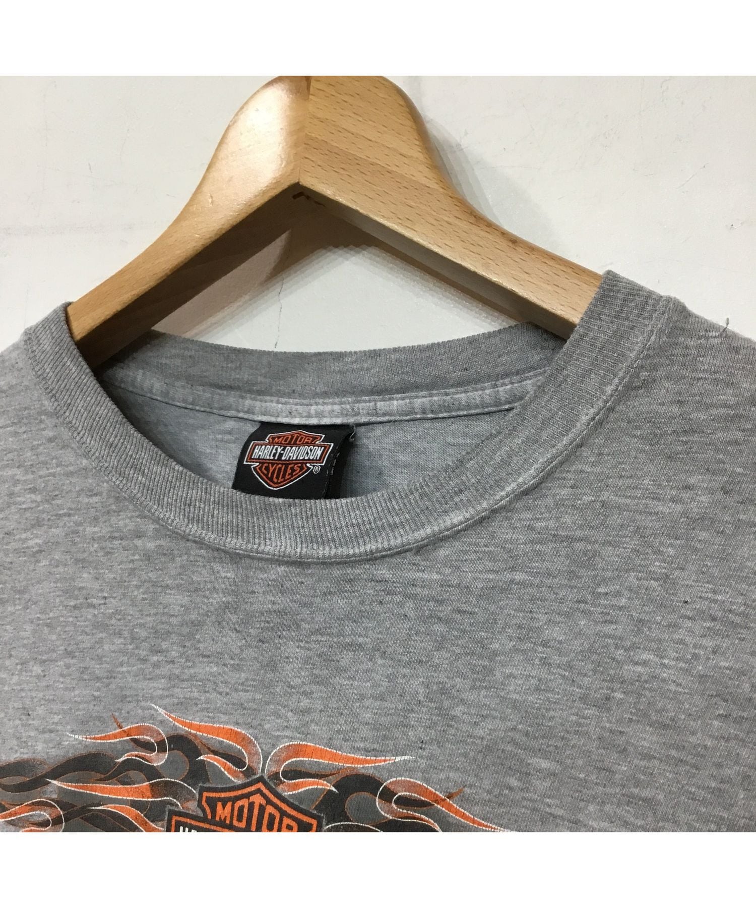 04 Harley-Davidson ハーレーダビッドソン 長袖Tシャツ グレーTシャツ
