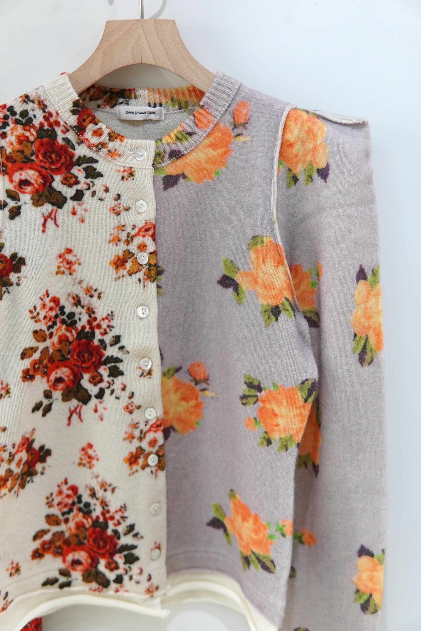 OPEN SESAME CLUB / dual-tone bloom cardigan -MIX- | POETRY