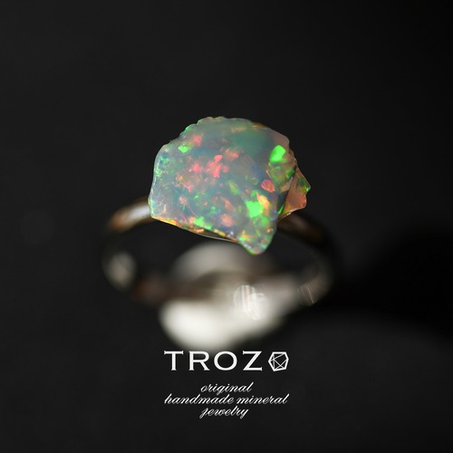 【002 Opal Fest 2023】 オパール 鉱物原石 ピンキーリング 指輪 天然石 アクセサリー (No.3176)