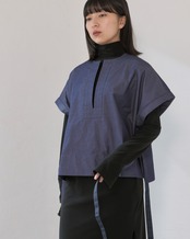 FOURAM - KAFTAN SHIRT ：Dark Purple｜カフタン／短丈／2段階スリーブ