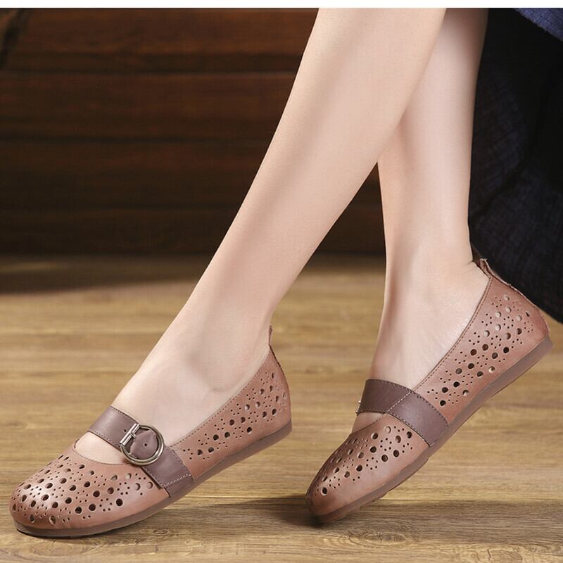 サマーカラースタンダードエスニックスタイルカジュアルシングル 靴 シューズ コットン レトロ 夏物 Yiranxuaディースワード68332003588