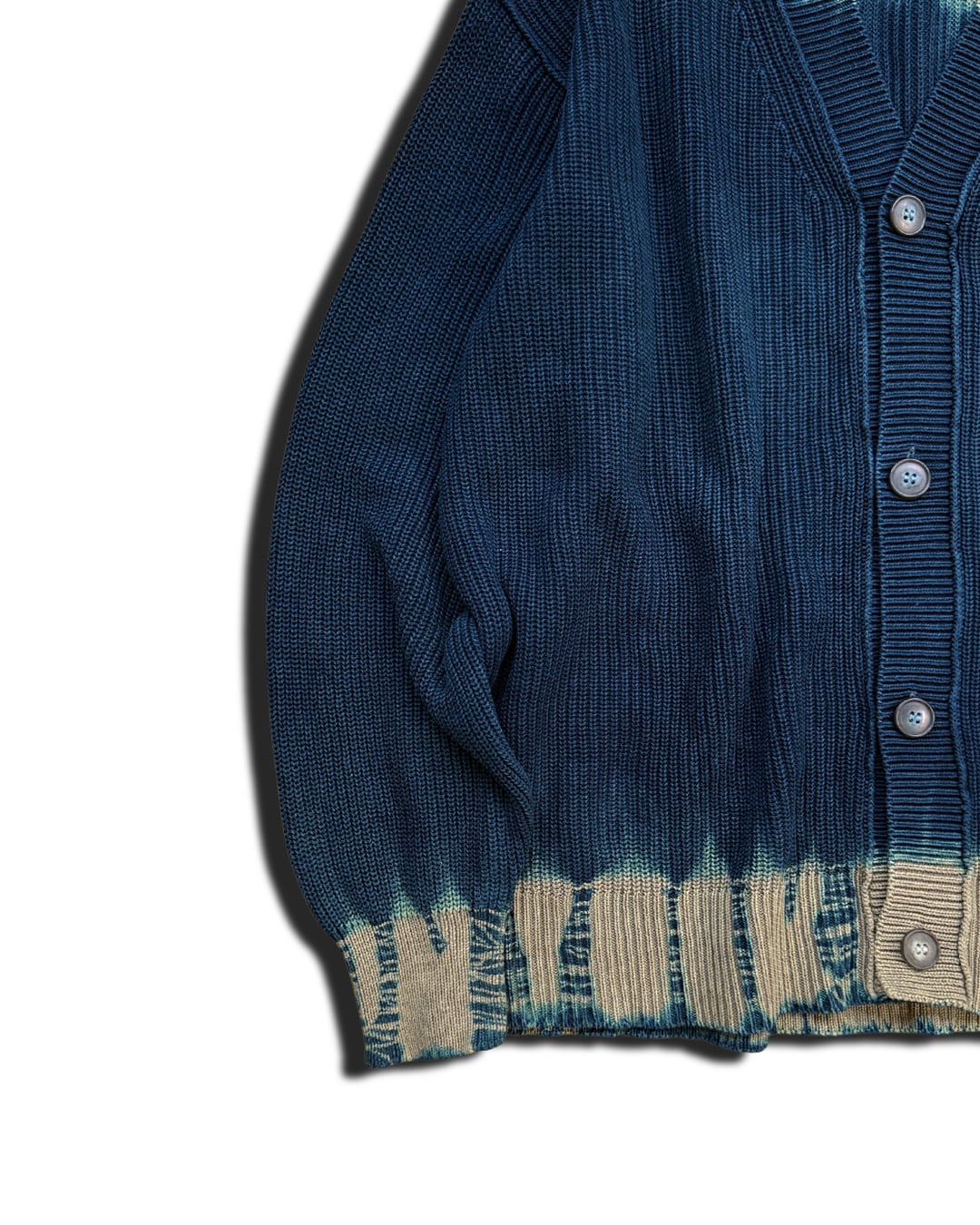 3着限定販売 / 最短即日発送】藍染めタイダイニットカーディガン 荒川