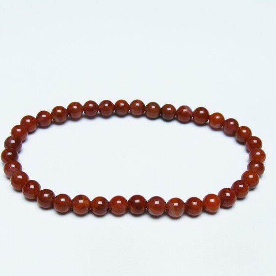 ナンホーンアゲート ブレスレット 5mm 南紅瑪瑙 ブレス 一点物 メール便可 [M便 1/10] 111-42185