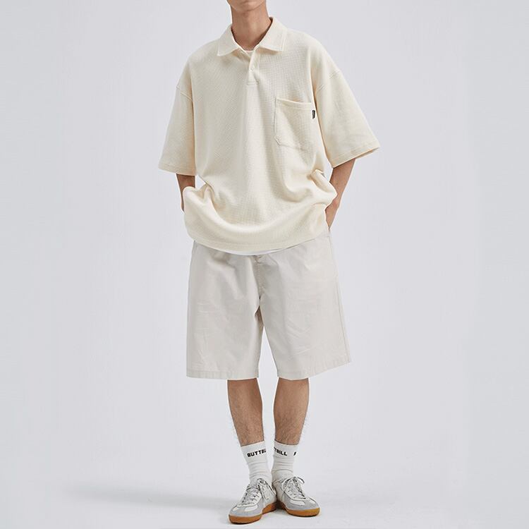 ★WAFFLE LOOSE POLO SHIRT　　　　　　01073