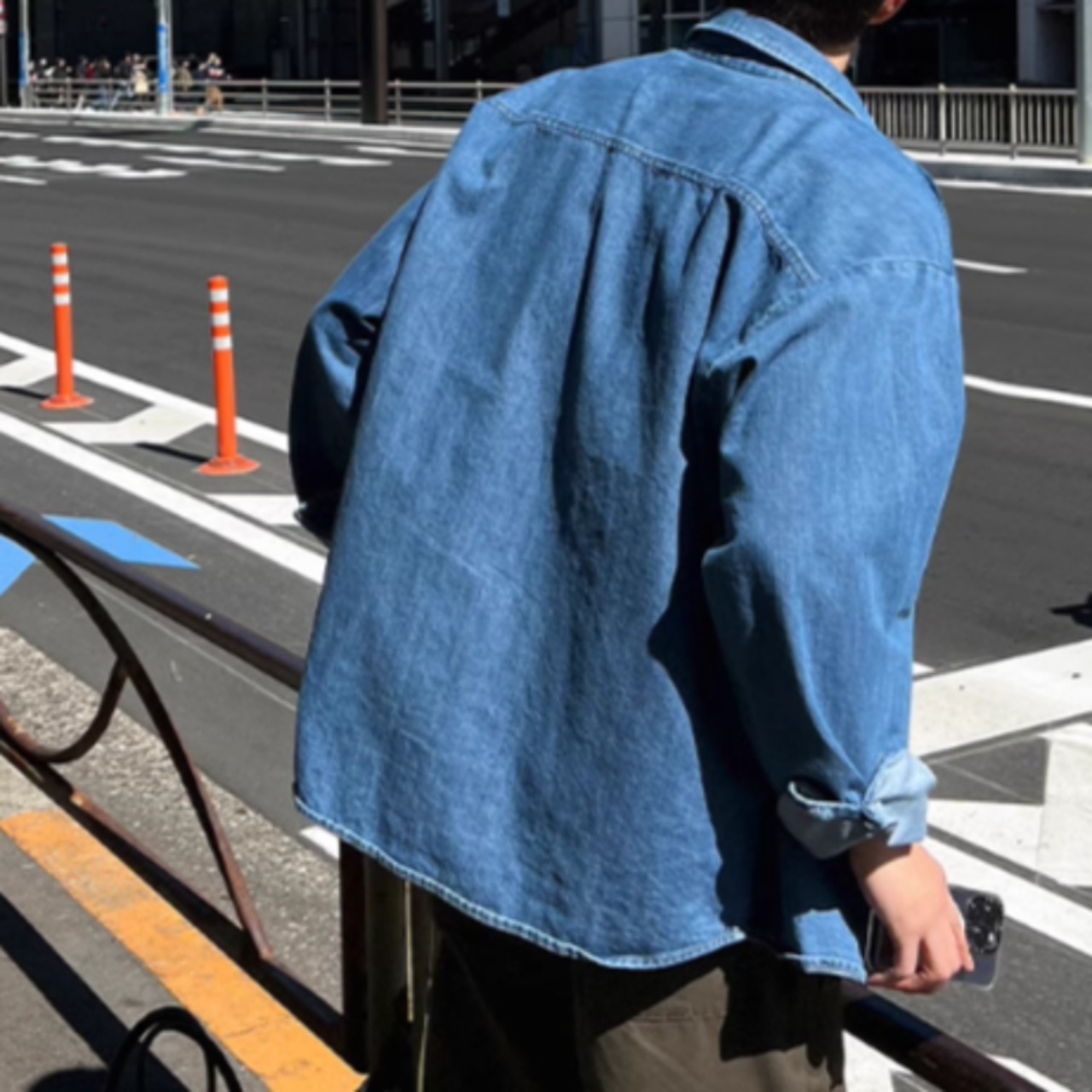 レトロウォッシュデニムシャツ　0835