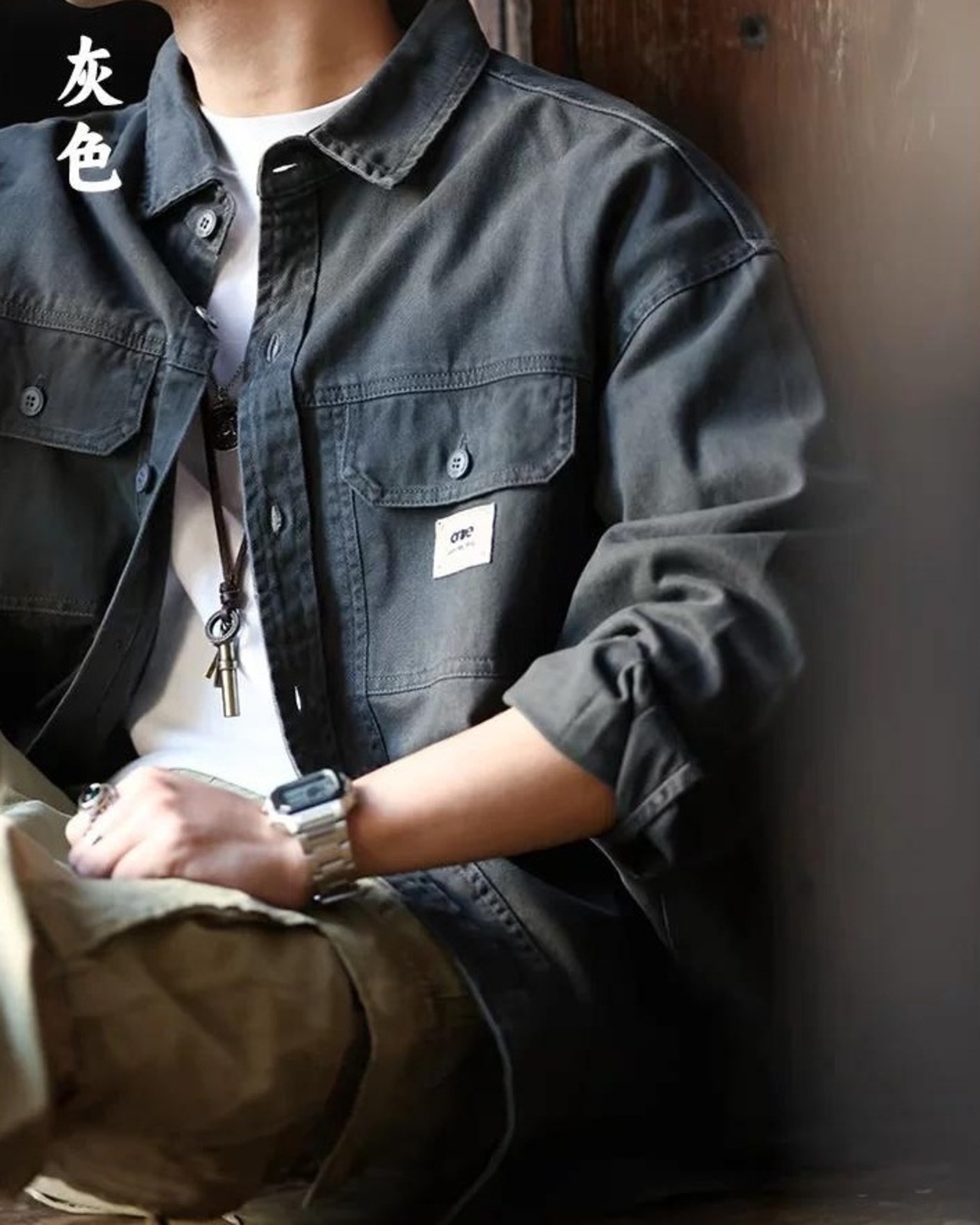 Vintage Style Workwear Overshirt Jacket  K0303