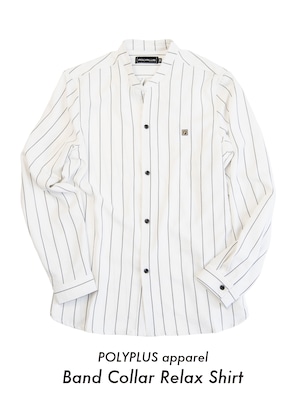 POLYPLUS apparel / Band Collar Relax Shirts  < White >