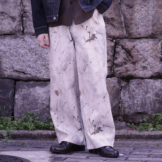 【Revo.】ALL PRINT TWILL WIDE PANTS
