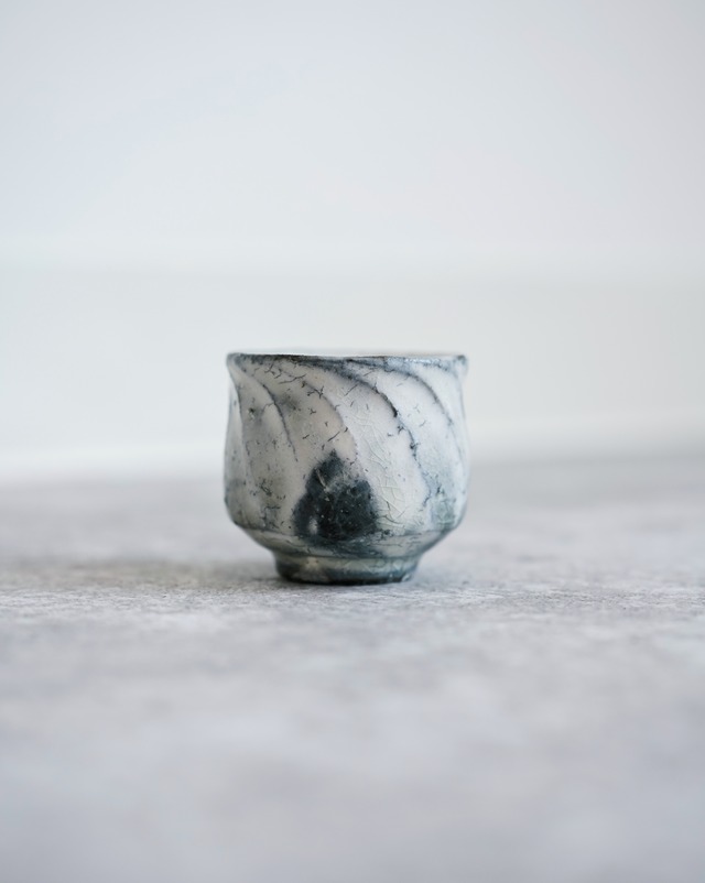 粉引鎬茶杯 / 平岡仁