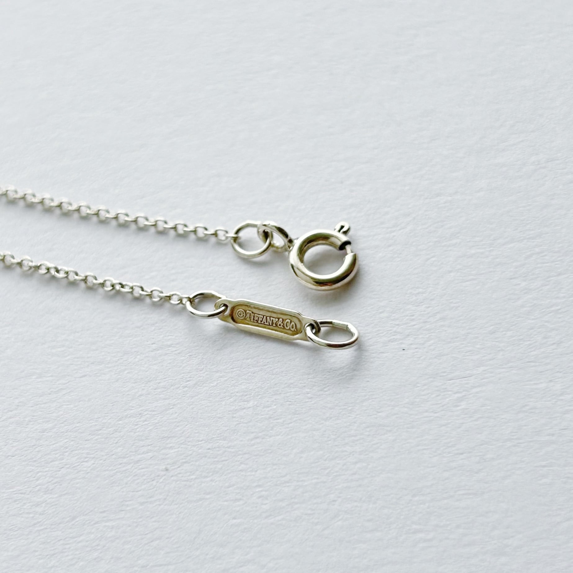 T7062】Tiffany&Co. 1837 interlocking circle necklace/silver925