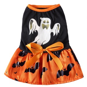 【PET】5色展開ハロウィンデザインのペットコスプレワンピース