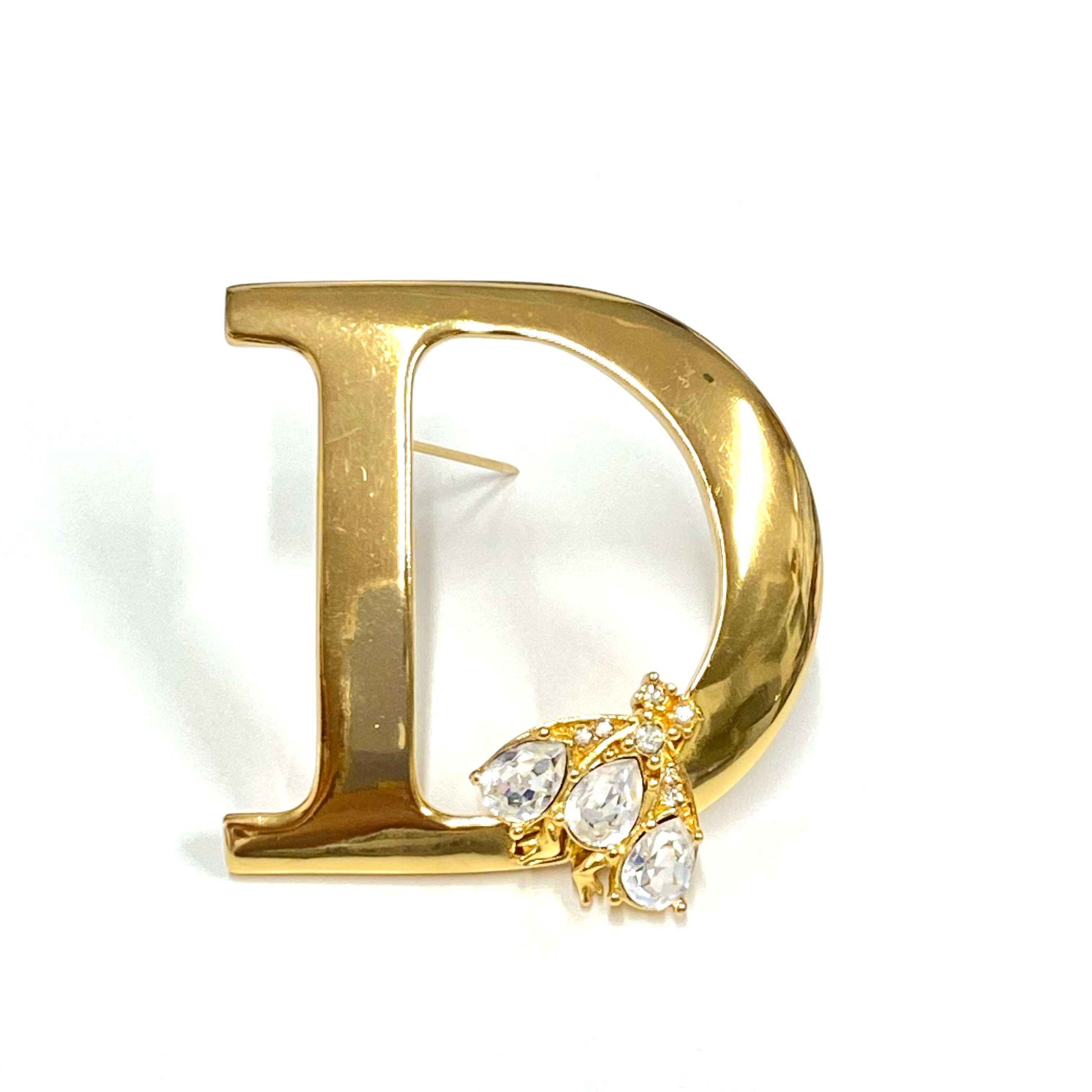 Dior ディオール ラインストーン ブローチ