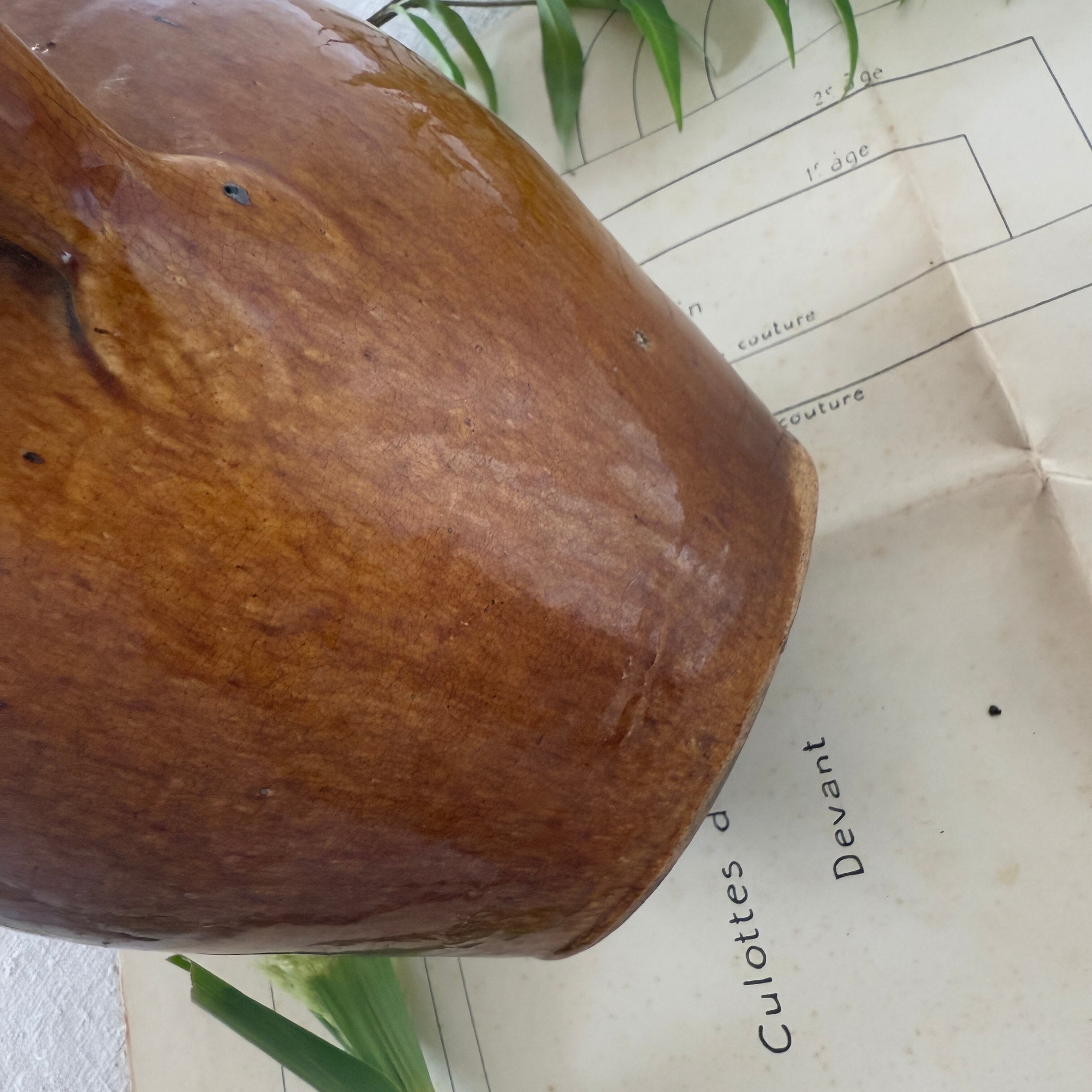 19th Century Provancal Terracotta Water Jug-Large Glazed