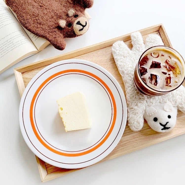 orange line plate / 韓国 レトロ オレンジライン プレート | tokki