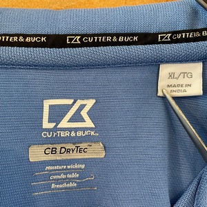 【CUTTER&BUCK】 XL オーバーサイズ ビッグサイズ ポロシャツ 企業ロゴ 刺繍ロゴ ワンポイント アメリカ古着