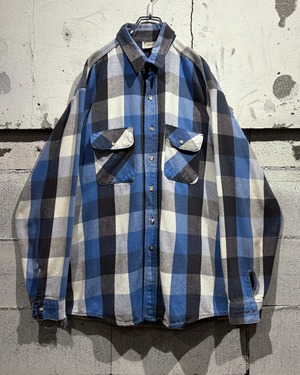 【Caka otto】90’s “FIVE BROTHER” Good Coloring Vintage Heavy Flannel Shirt