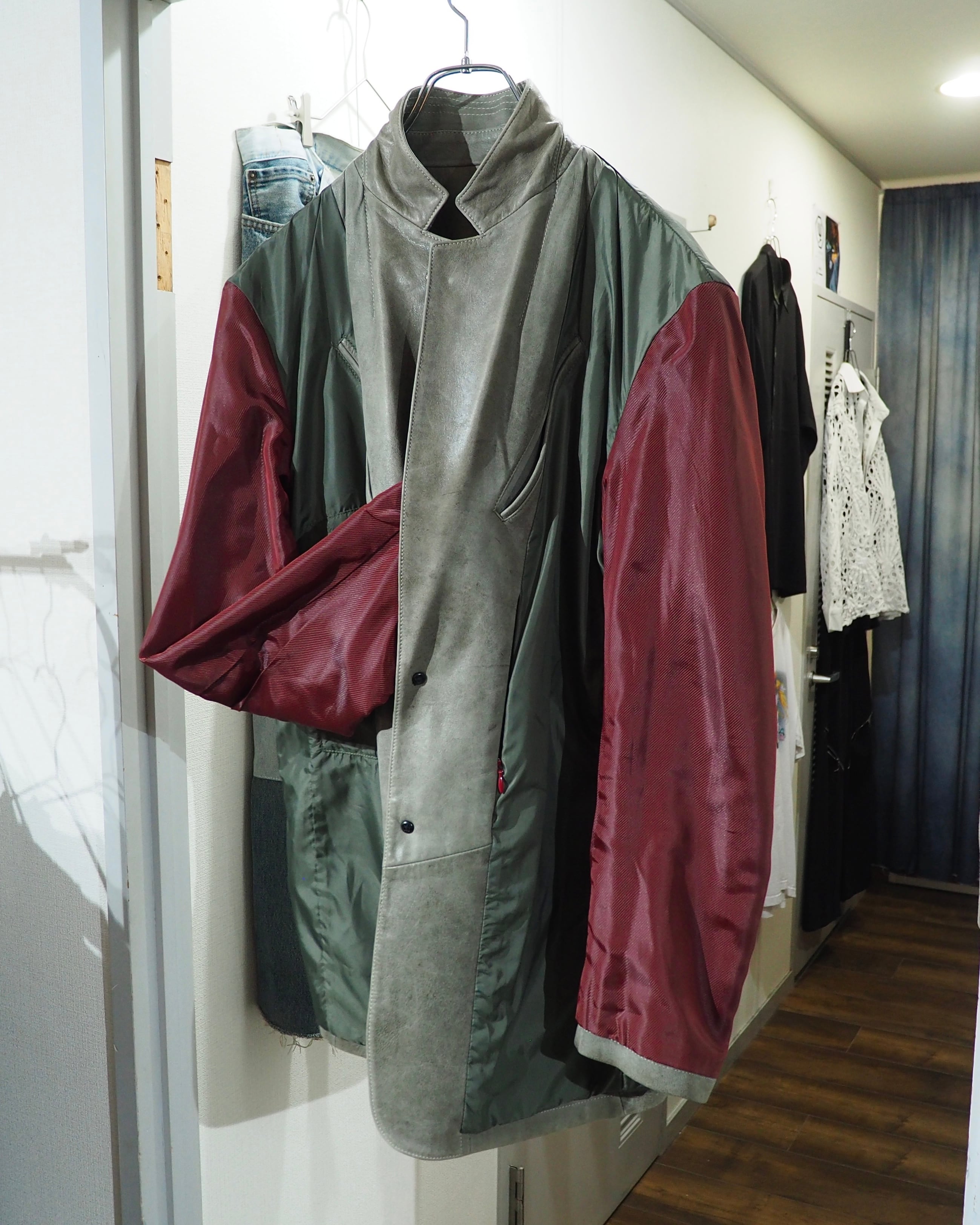 " Allegri " Beautiful Decadent Greige Color Vintage Sheep Leather Tailored Jacket