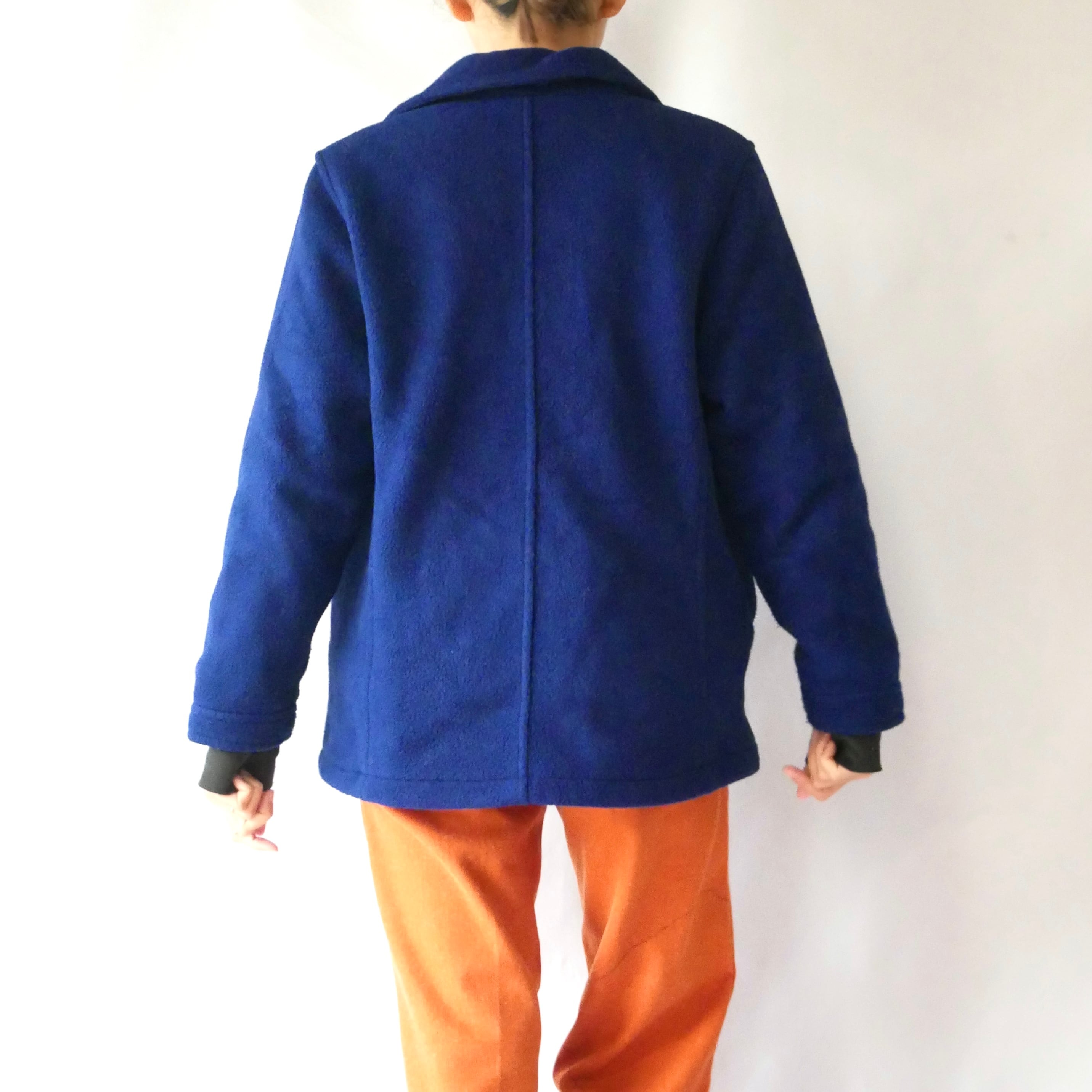 L.L.Beanエルエルビーン ピーコート ネイビー 中綿入りクリーニング済み. 90s madeinUSA L.L.Bean fleece P-coat 90年代 ネイビー アメリカ製