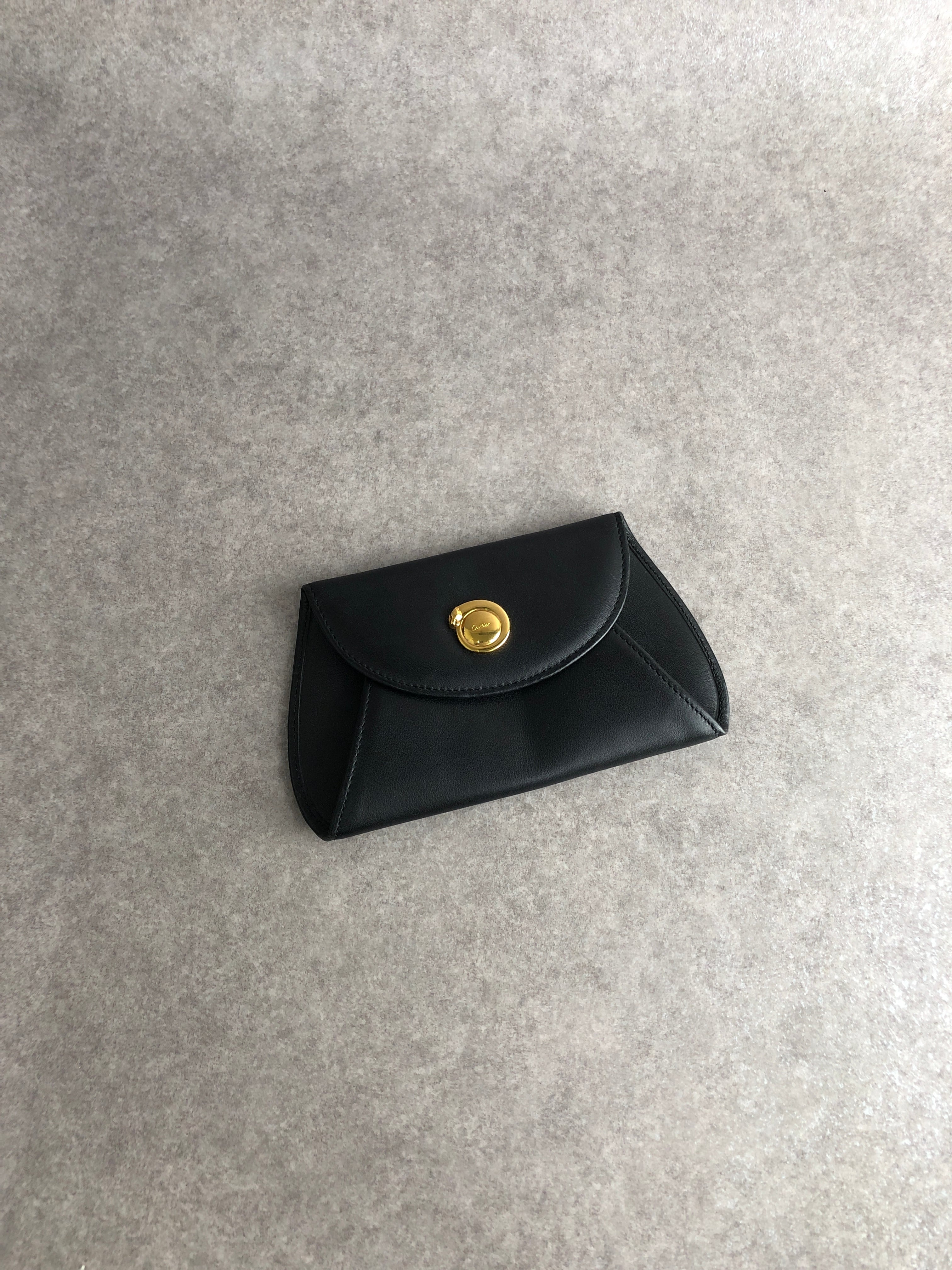 Cartier カルティエ パンテール 財布 ブラック レザー コインケース
