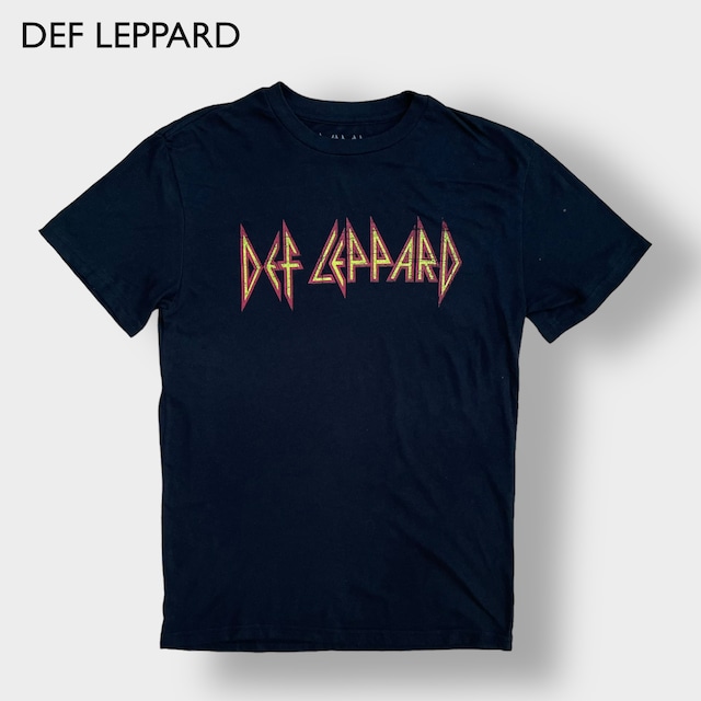 【DEF LEPPARD】バンドTシャツ ロゴ オフィシャル デフレパード ロックt バンt M 黒t us古着