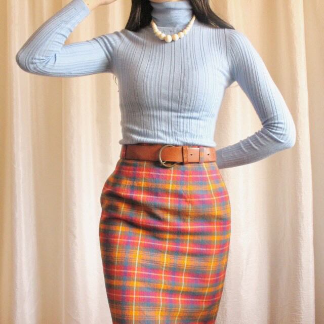 〈yuiさま専用〉タートルネックニット パステルブルー