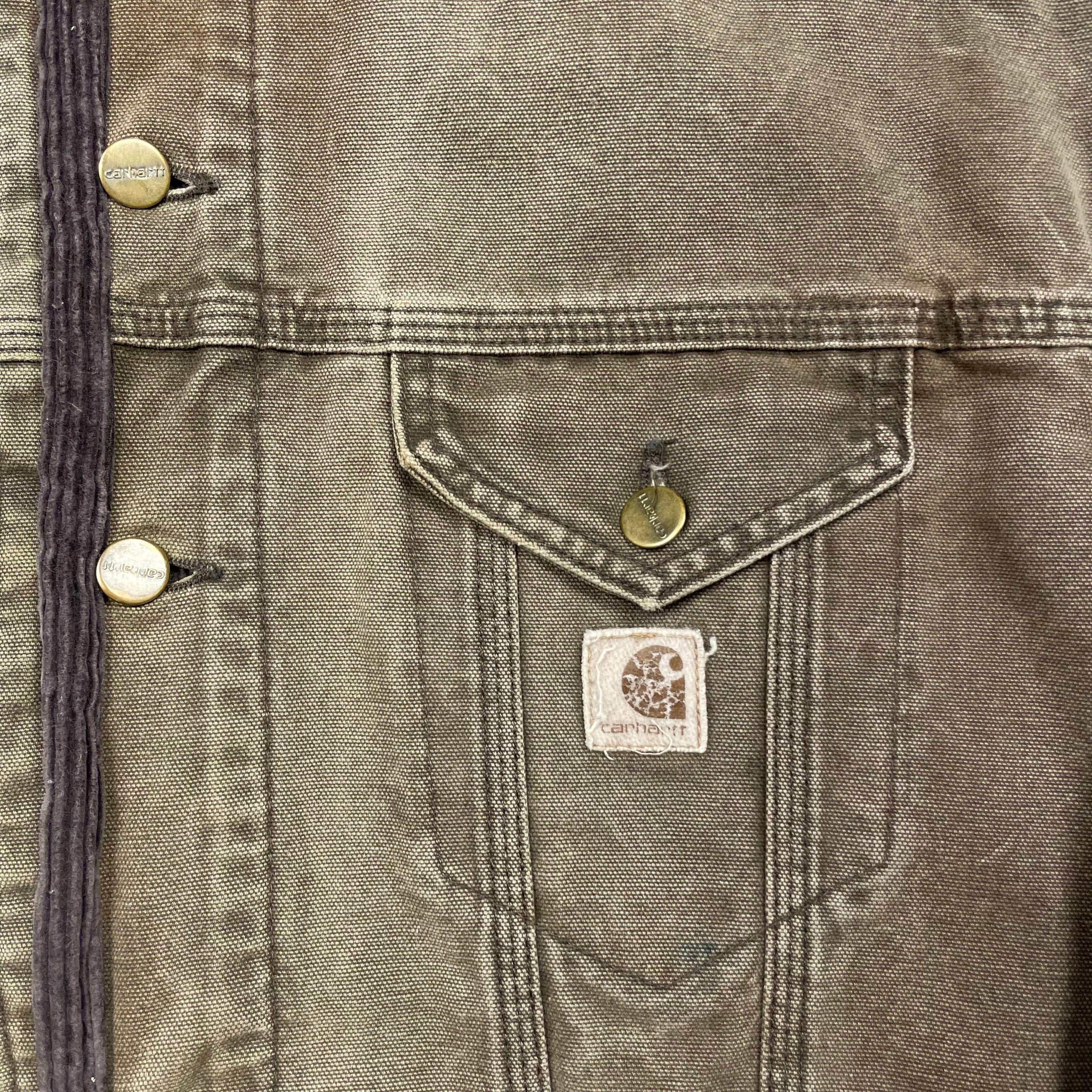 XL 》 Carhartt カーハート トラッカージャケット ワンポイントロゴ 袖