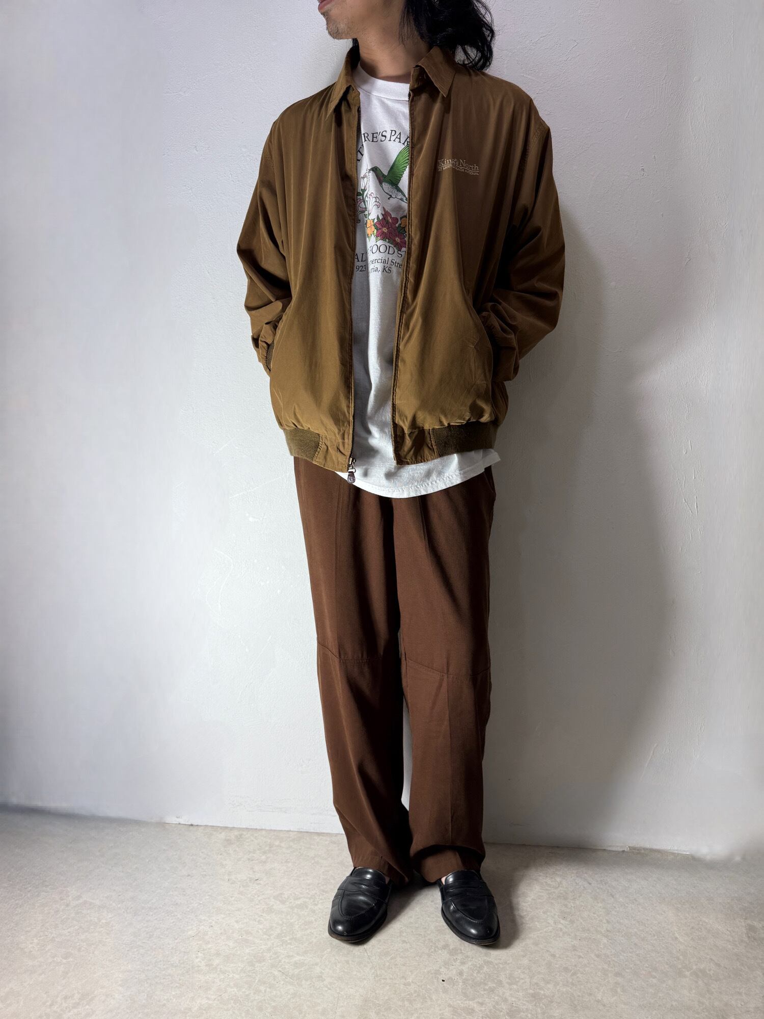 90's suede like swing jacket