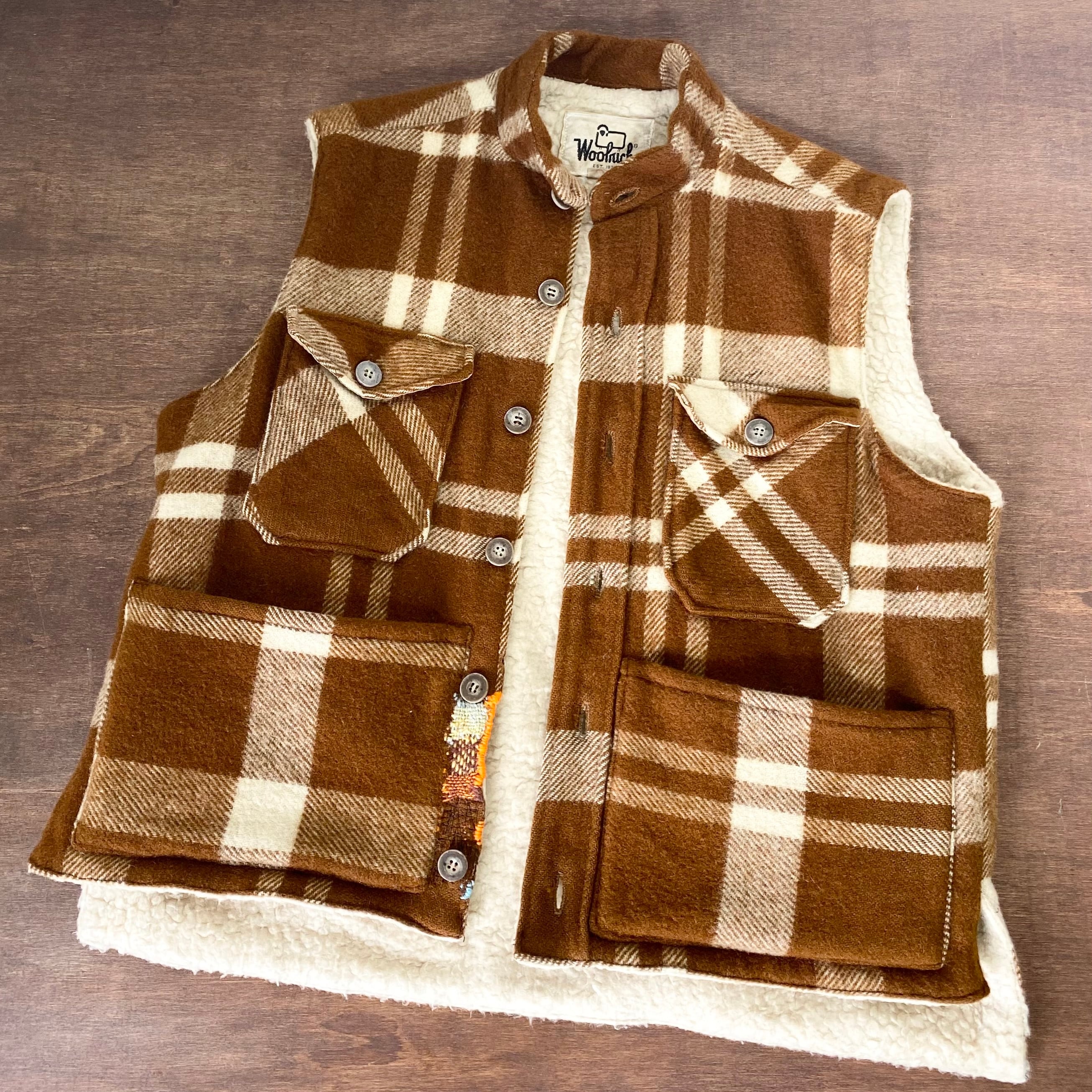 Re work Wool rich Wool Boa Vest / リワーク ウールリッチ ウール