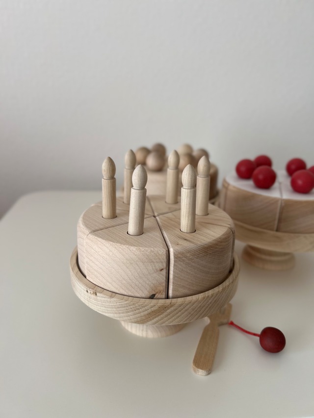 lemi toys -wooden candle cake set