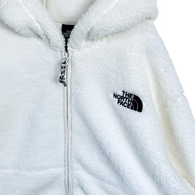 THE NORTHFACE ボア フリースフーディ ジップアップパーカー 白 L