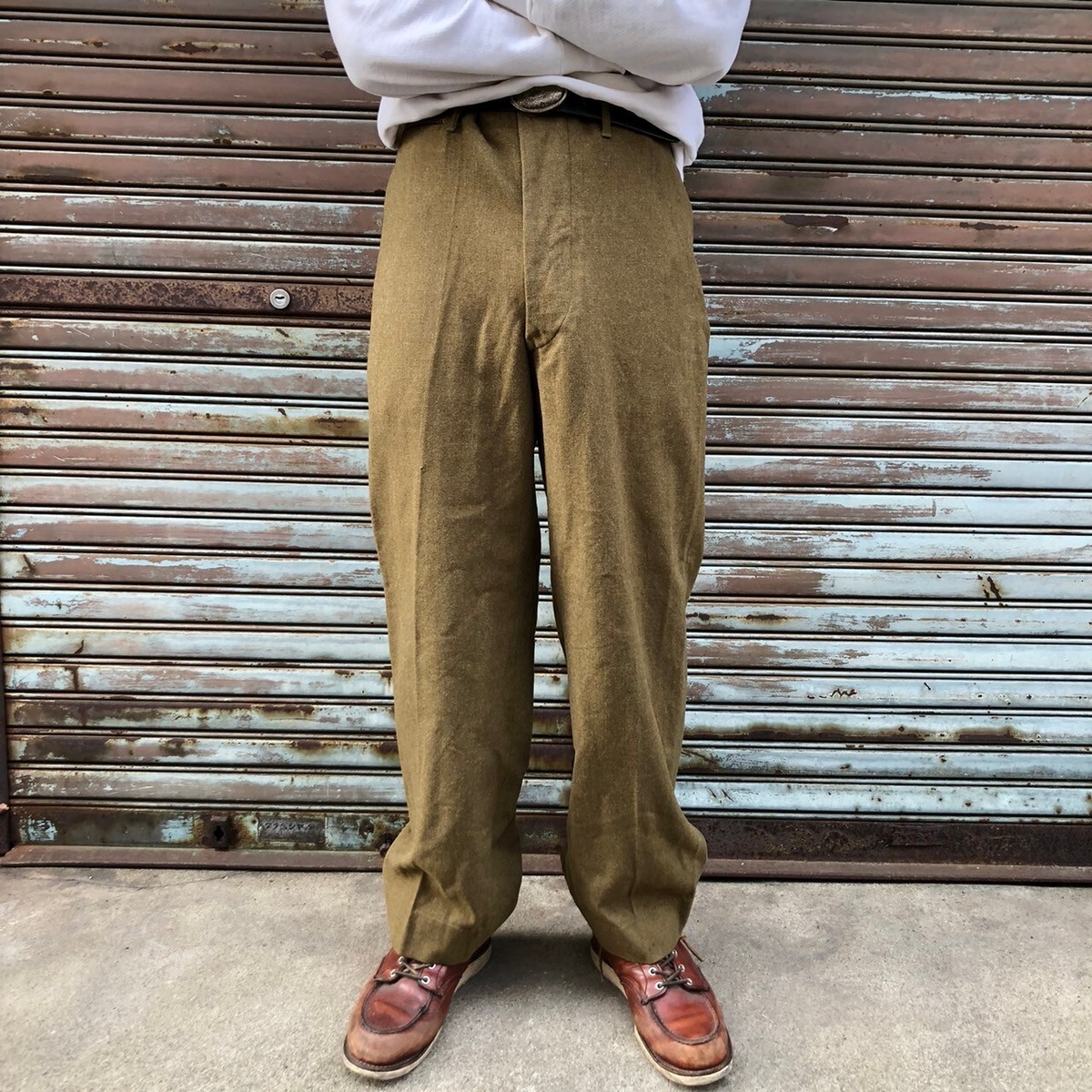 貴重 40s USMC 米軍実物 FIELD TROUSERS WOOL 米軍実物 M-43 ウール 