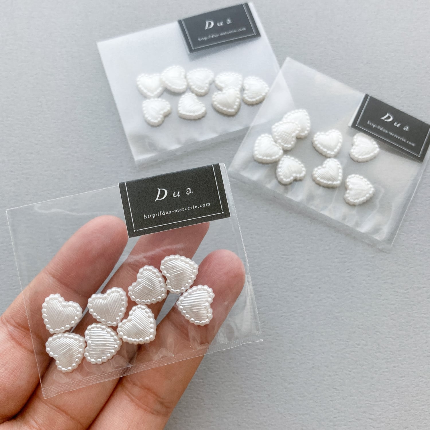 〈最終入荷〉パールハートカボションパックS(10mm/8p)