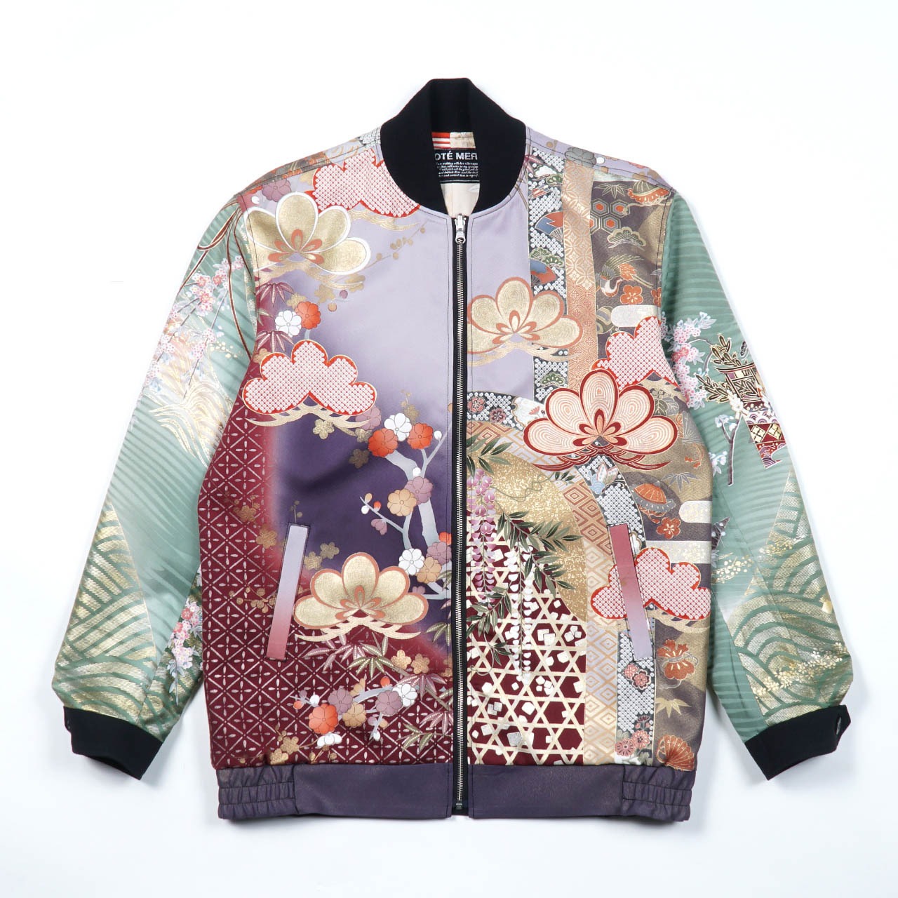 【BJK-M0027】Msize再構築リバーシブル着物ボンバー  KIMONO REVERSIBLE BOMBER JACKET