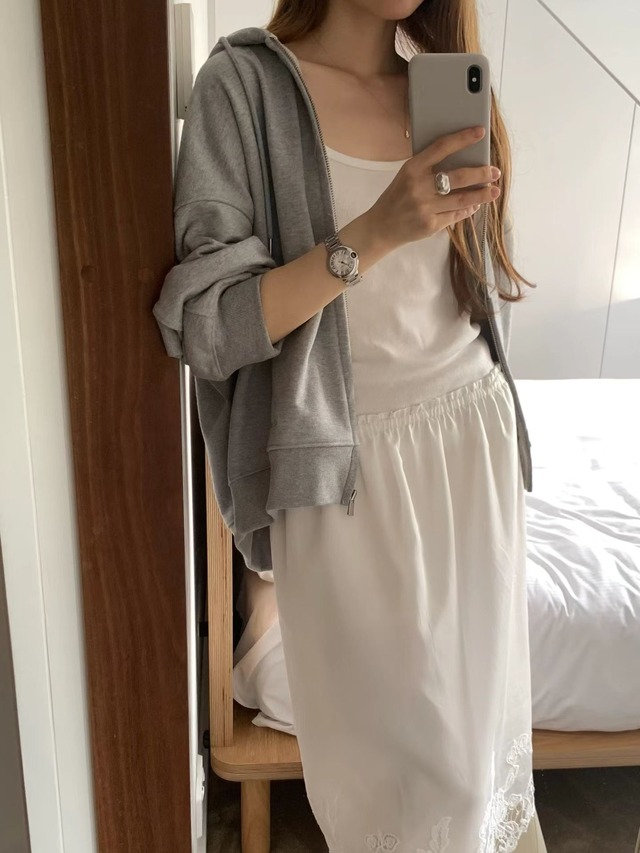 (予約) ounce / sheer lace skirt 1color