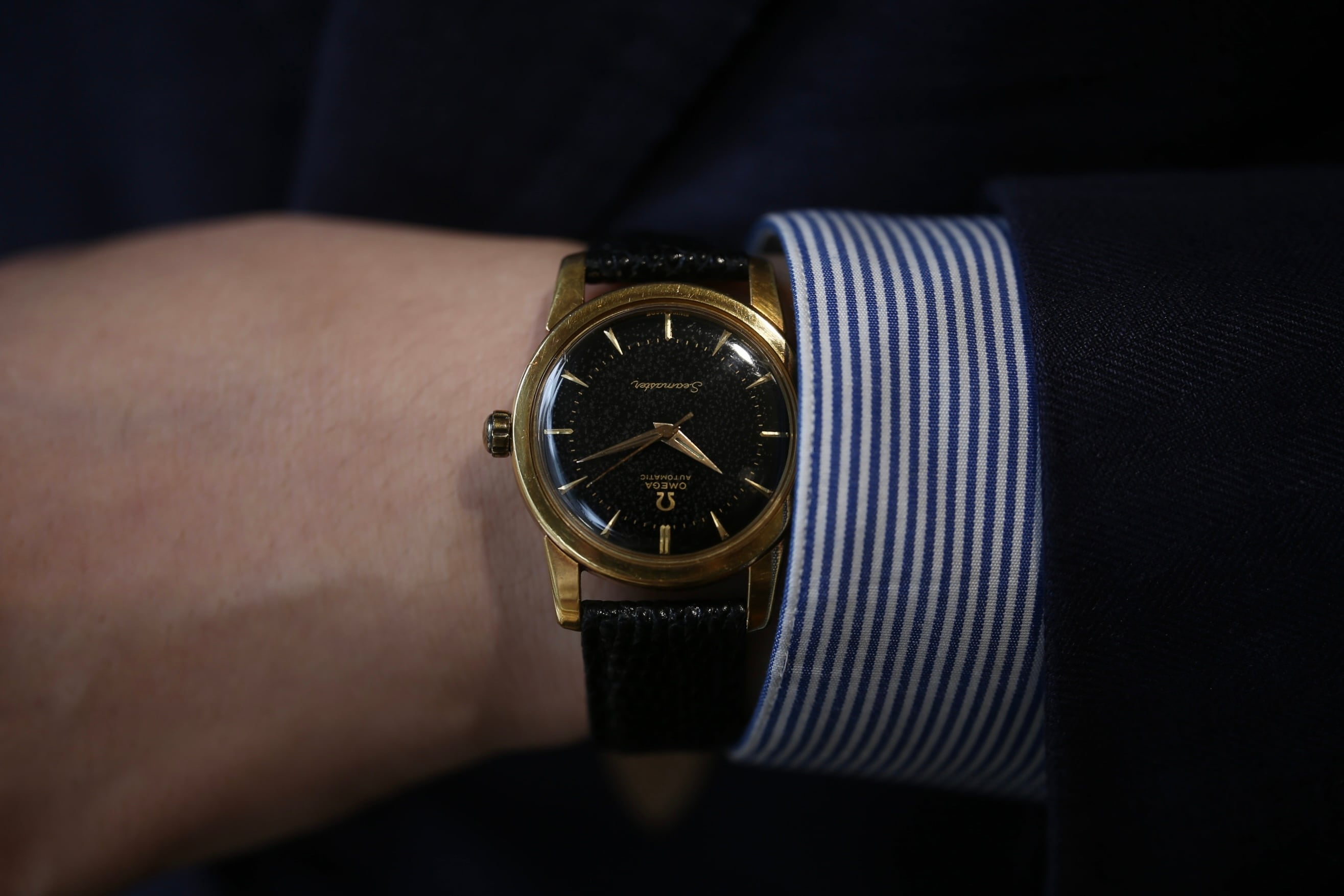 OMEGA】 1956年製 オメガ シーマスターデラックス 第三世代 ブラック